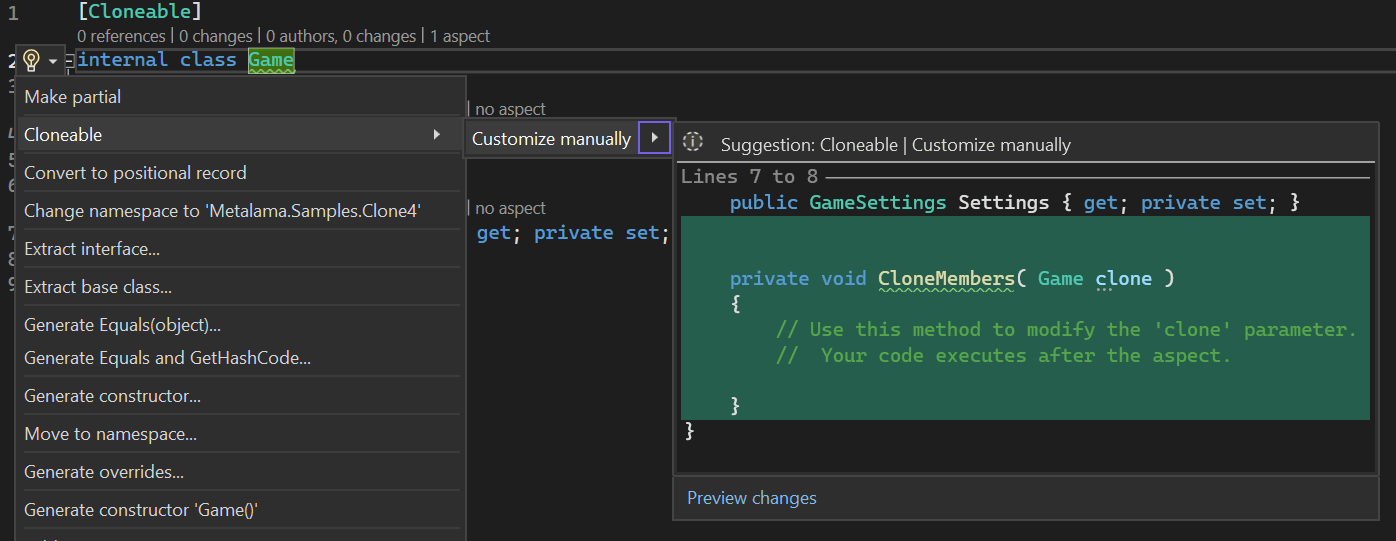 Refactoring suggestion: add CloneMembers